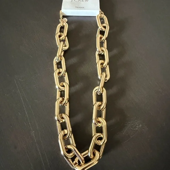 J. Crew Gold Chunky Link Necklace - Picture 2 of 6